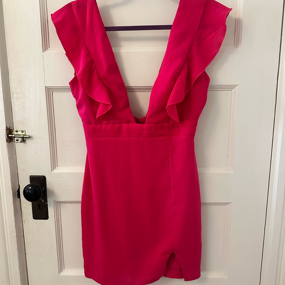 Superdown hot pink mini dress